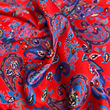 Bright Red Royal and Blue Paisley