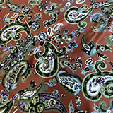 Medium Brown and Green Paisley