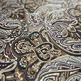 Multi Brown and Cream Paisley