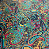 Peacock Colours Paisley