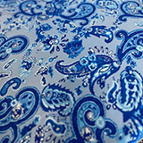 Royal and Smokey Blue Paisley